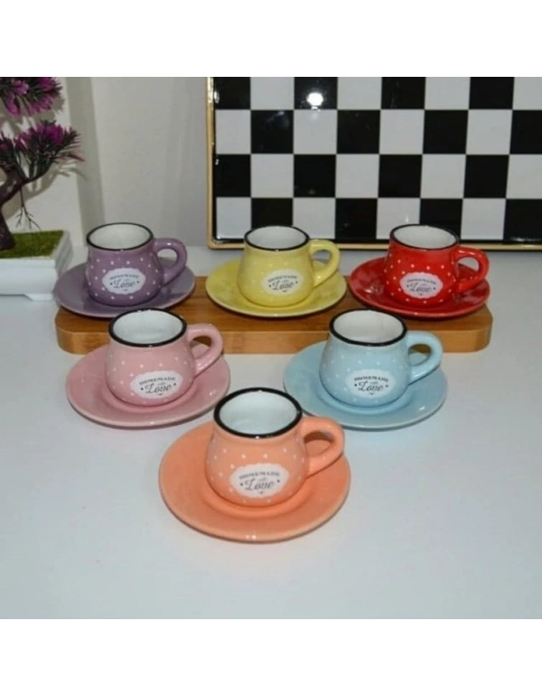 RENKLİ TÜRK KAHVE FİNCANI