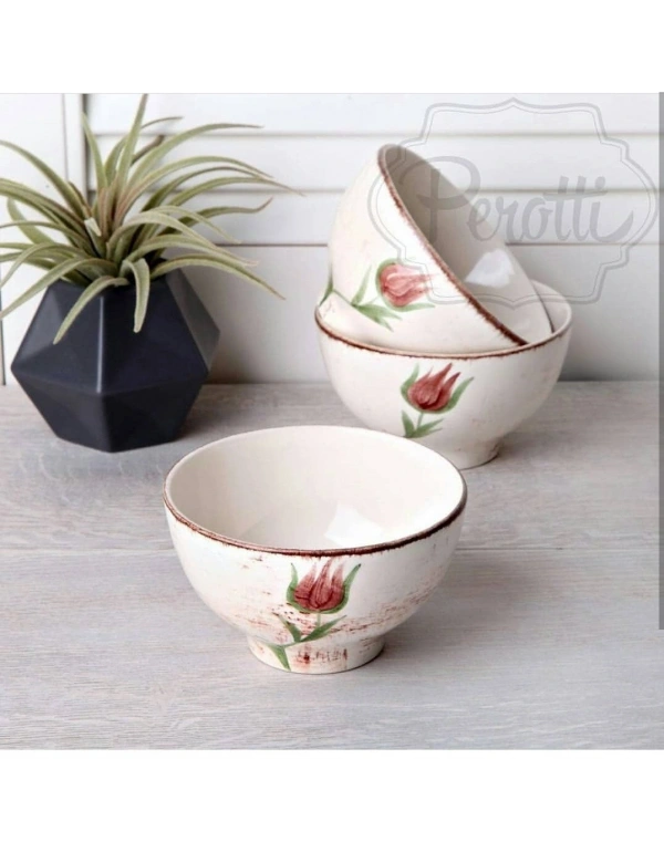 SERAMİK LALE DESENLİ KASE