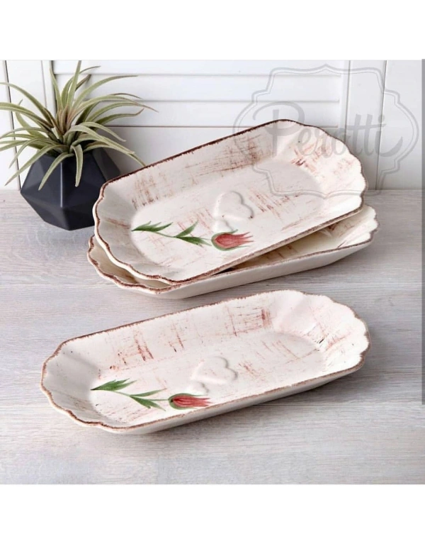 SERAMİK LALE DESENLİ KAYIK