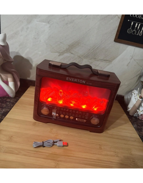 Şömine Görünümlü Nostaljik Radio