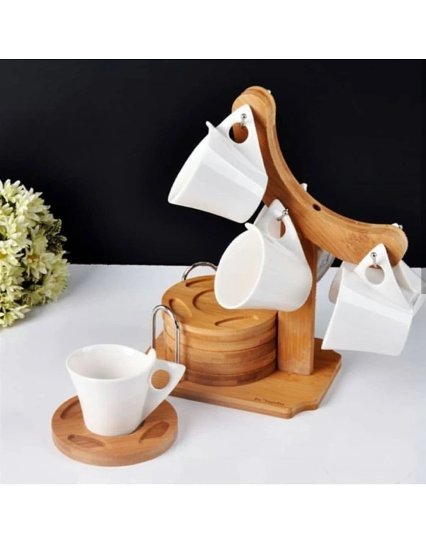 STANDLI BAMBU TÜRK KAHVE FİNCANİ