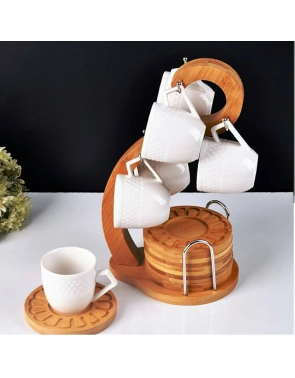 STANDLI BAMBU TÜRK KAHVE FİNCANİ