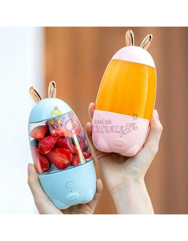 Tavşan Model Taşınabilir USB Şarj Edilebilir Meyve Blender Mikser