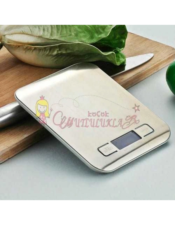 Techfit Tf1002 Dijital Hassas Led Ekran Mutfak Terazisi 5 Kg - İnox