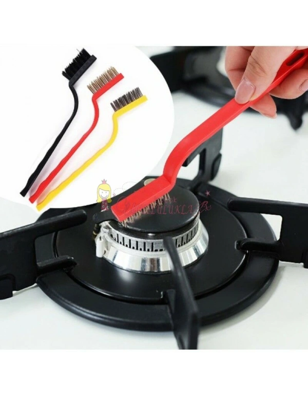 Tel Fırça Detaylı Temizlik Seti ( 3 Parça)