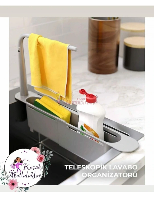 Teleskopik mutfak Sabunluk Organizer