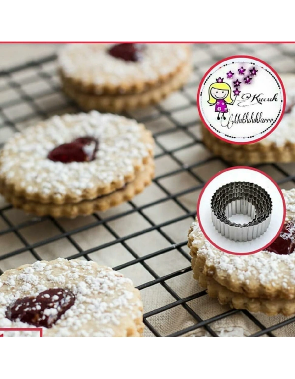 TIRTIKLI YUVARLAK 5 PARÇA KURABİYE KALIBI