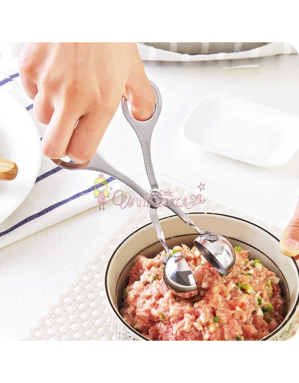 TOP ŞEKLİNDE ET KÖFTE DONDURMA SÜSLEME MAKASI