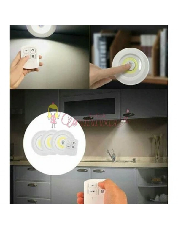 Uzaktan Kumandalı led ampul seti 3lü set yuvarlak