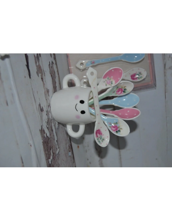 VİNTAGE PORSELEN NESCAFE ÇAY KAŞIĞI 6LI