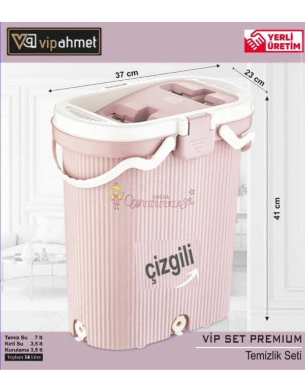 VIP AHMET YENİ PREMIUM ÇİZGİLİ TABLET MOP TEMİZLİK SETİ