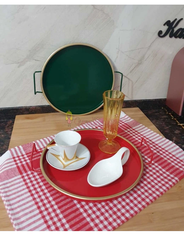 YALDIZLI METAL SUNUM TEPSİ