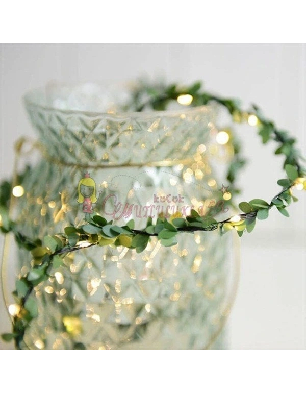 Yapraklı Dekorlu 3 Metre Peri Led Pilli  Işık