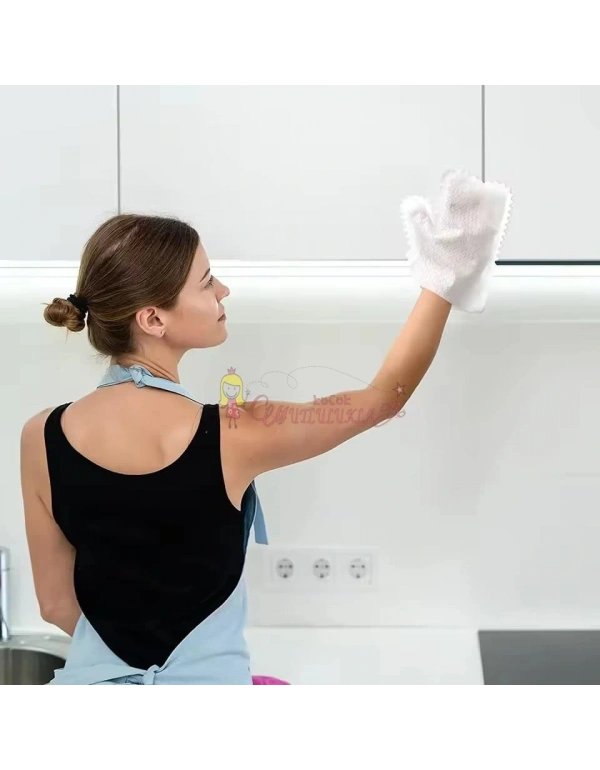 Yıkanabilir Mikrofiber Toz Alma Eldiveni Temizlik Eldiveni 10 Adet