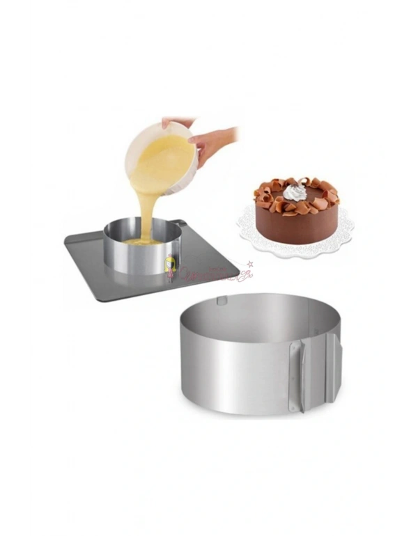 Yuvarlak Ayarlanabilir Pasta Kek Pandispanya Kalıbı Ayarlı Çember