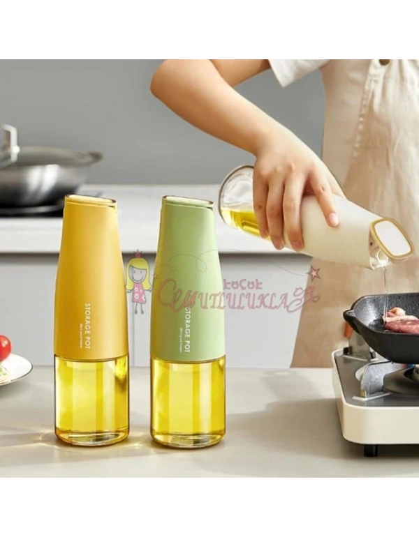 ﻿Otomatik Açılan Kapaklı Damlatmaz Cam Yağdanlık ( 500ml )