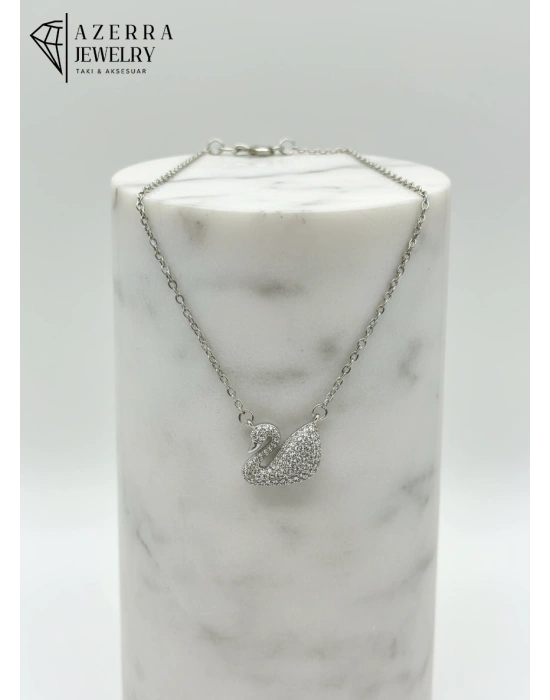 Kuğu Kolye | Çelik