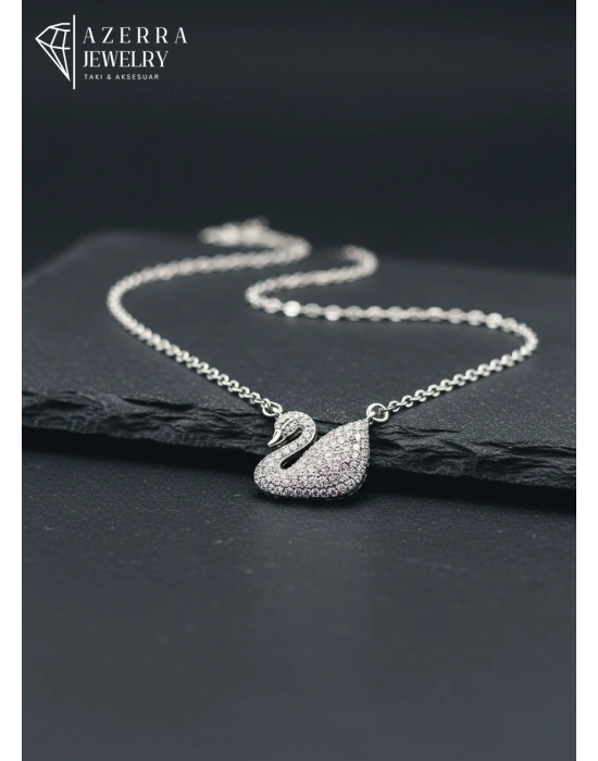 Kuğu Kolye | Çelik