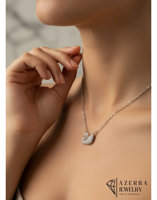 Kuğu Kolye | Çelik