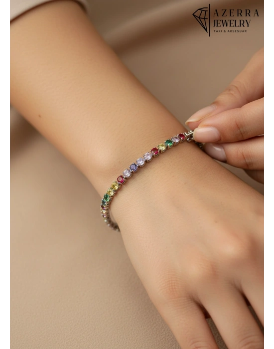 AZERRA Rainbow Luxe Bileklik | Çelik