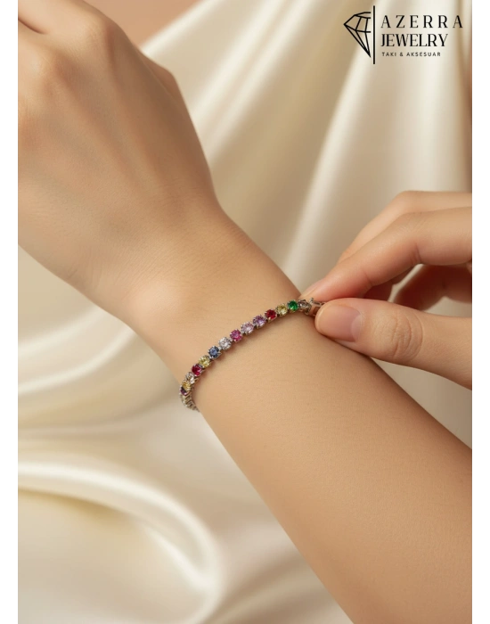 AZERRA Rainbow Luxe Bileklik | Çelik