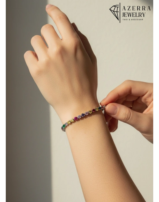 AZERRA Rainbow Luxe Bileklik | Çelik