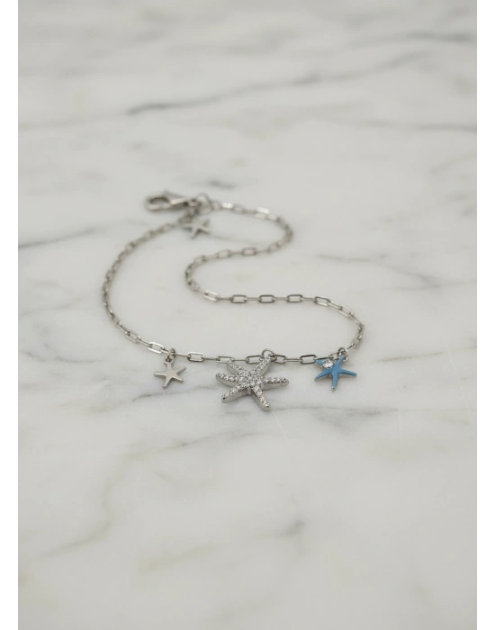 AZERRA 3 Yıldızlı Bileklik | Çelik