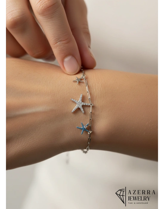 AZERRA 3 Yıldızlı Bileklik | Çelik