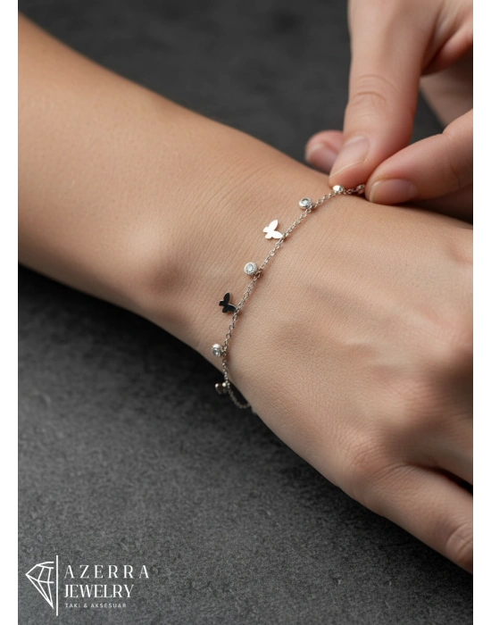 AZERRA Kelebek Bileklik | Çelik