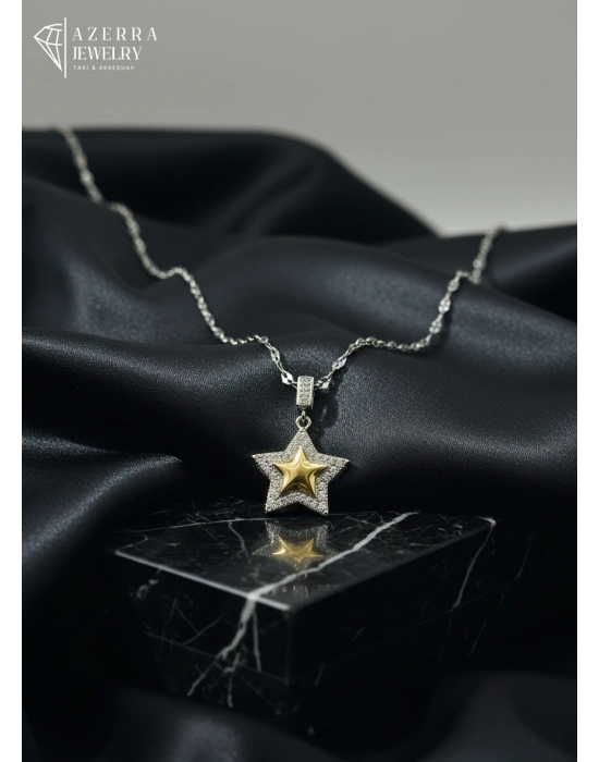 Starlux Işıltı Yıldız Kolye | Çelik
