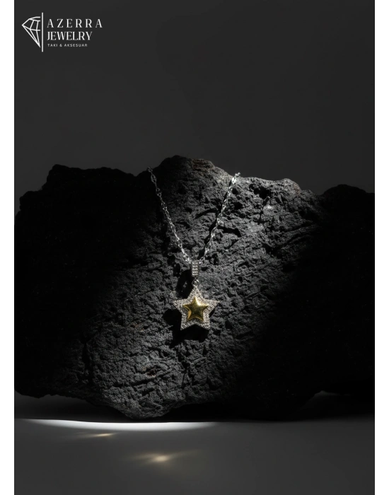 Starlux Işıltı Yıldız Kolye | Çelik