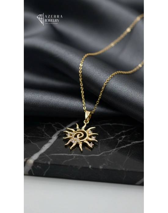Sun Gold Kolye | Çelik