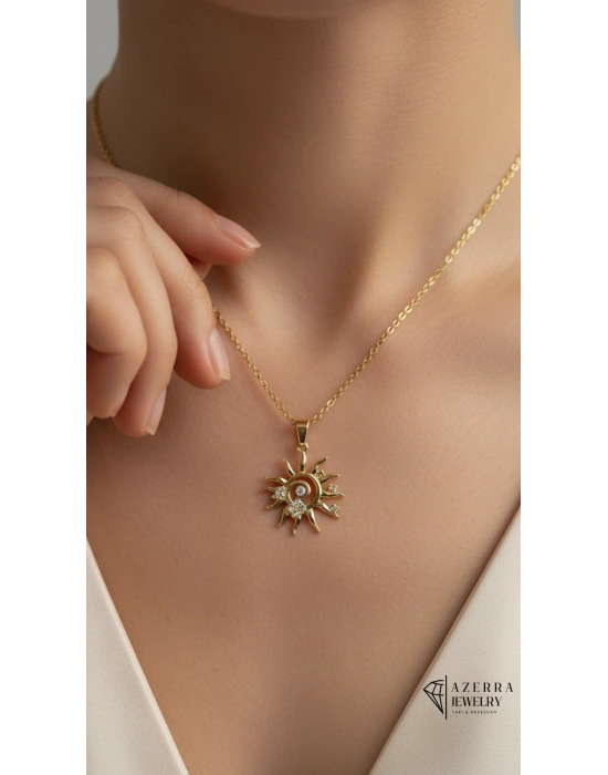 Sun Gold Kolye | Çelik