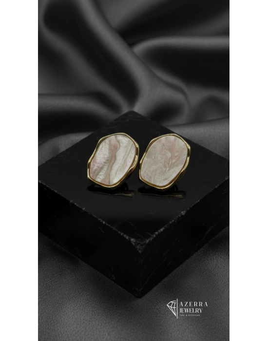 AZERRA Soft Marble Küpe | Çelik