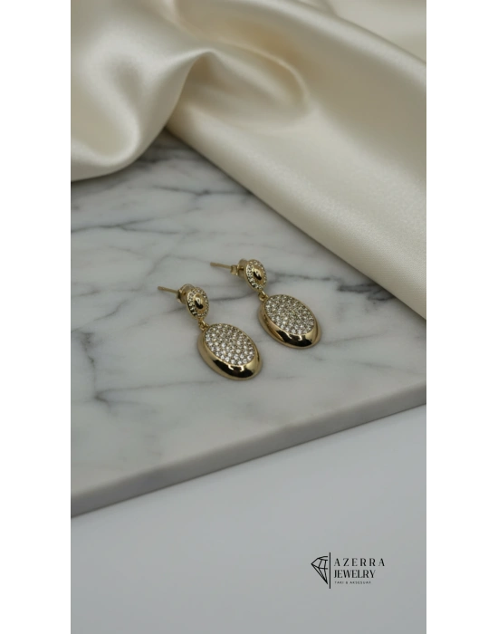 AZERRA Royale Glow Küpe | Gold Çelik