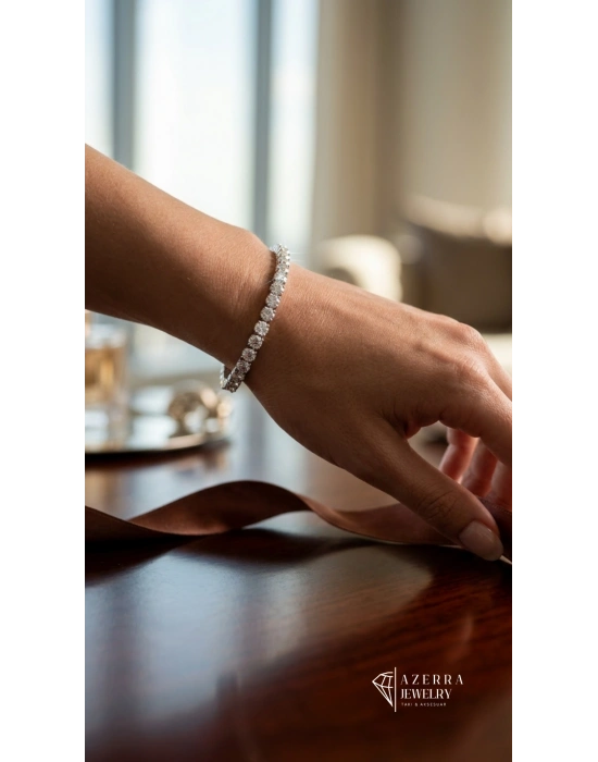 AZERRA Diamond Aura Bileklik | Çelik