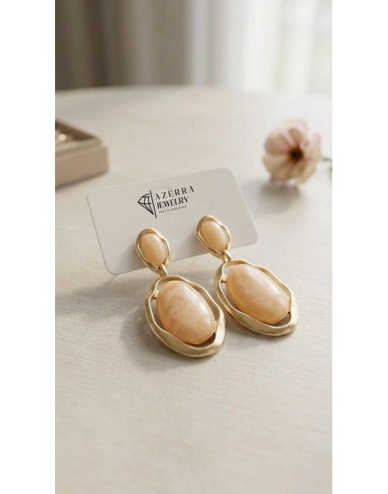 AZERRA Nude Glow Küpe | Çelik