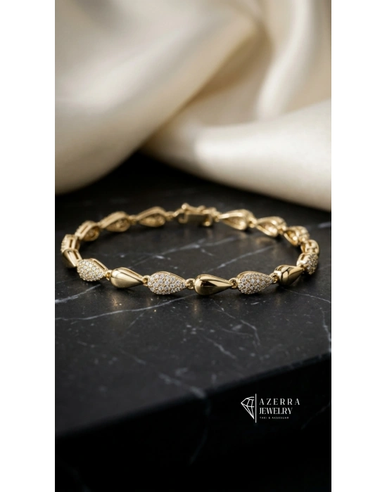 AZERRA Royal Drop Bileklik | Çelik