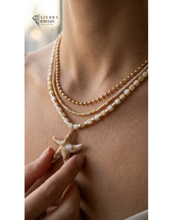 AZERRA Sea Star Muse Kolye | Çelik
