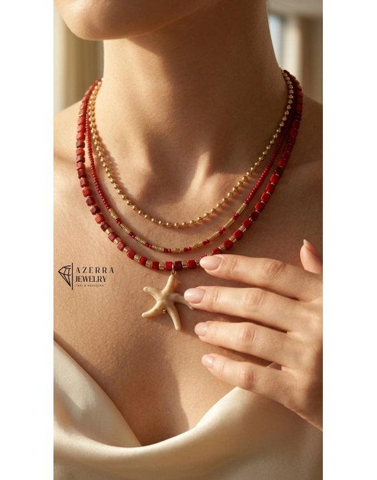 AZERRA Costa Roja Star Kolye | Çelik