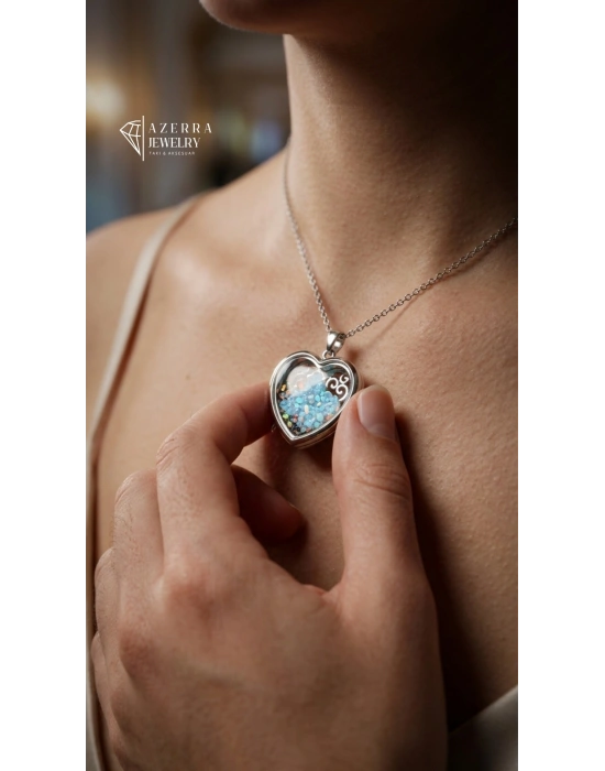 Celestia Kalp Kolye Silver | Çelik