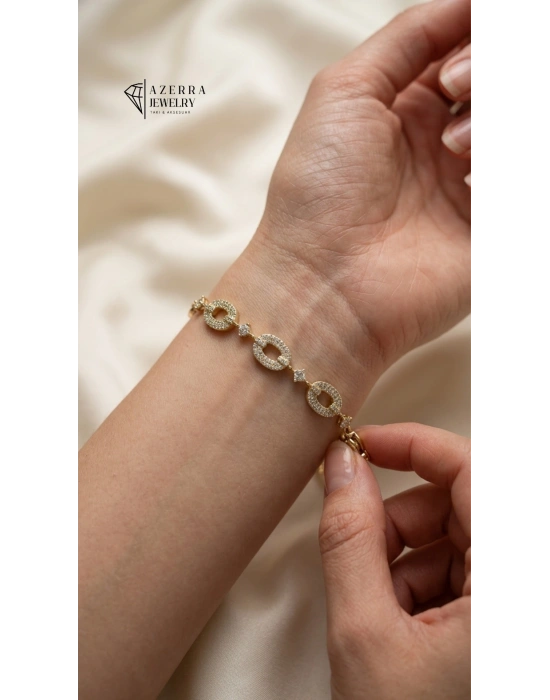 Infinity Bileklik Gold | Çelik