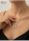 Unita Mıknatıslı Kelebek Kolye Gold | Çelik