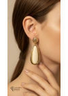 AZERRA Cream Elegance Küpe | Çelik