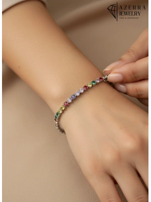 AZERRA Rainbow Luxe Bileklik | Çelik
