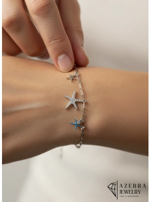 AZERRA 3 Yıldızlı Bileklik | Çelik