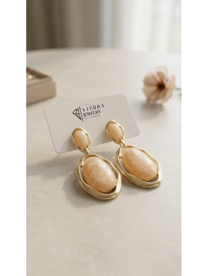 AZERRA Nude Glow Küpe | Çelik