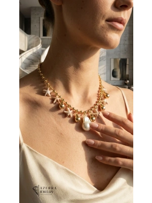 AZERRA Sunset Pearl Kolye | Çelik