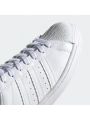 Unisex Deri Superstar Günlük Spor Ayakkabı-Beyaz-Beyaz