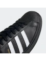 Unisex Deri Superstar Günlük Spor Ayakkabı-Siyah-Beyaz